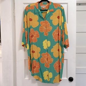 Paradise Now (Maui) floral shirt dress US women’s Large